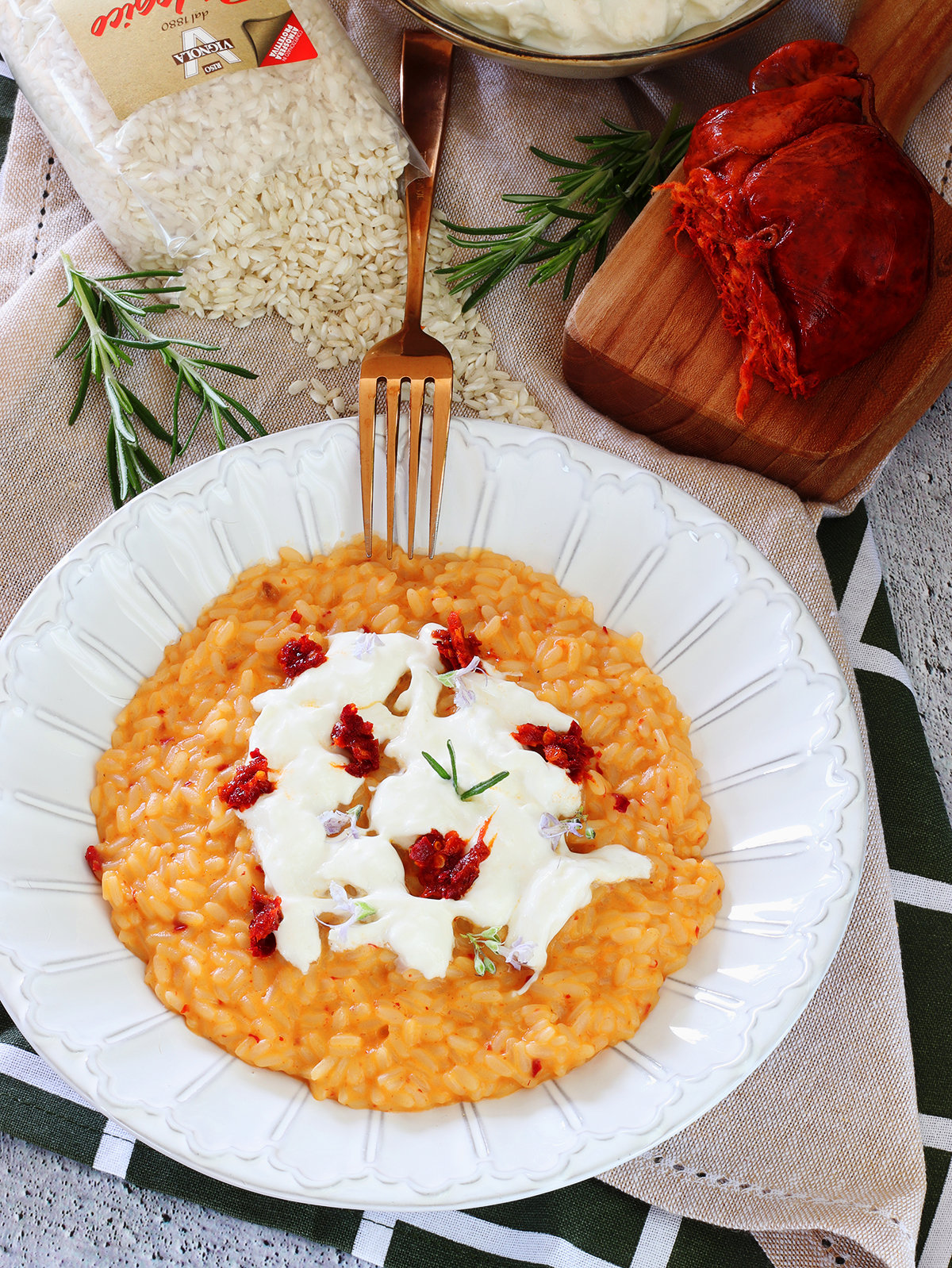 Risotto burrata e nduja