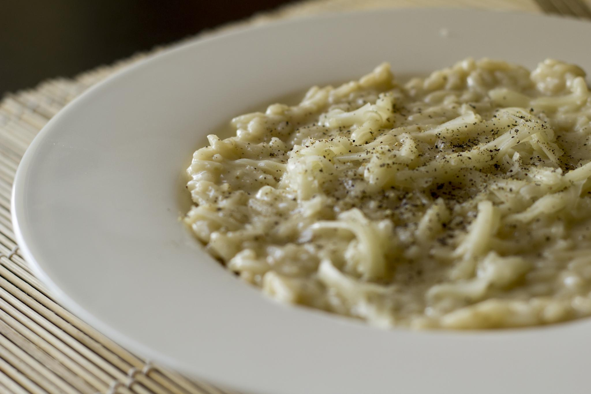 Risotto cacio e pepe