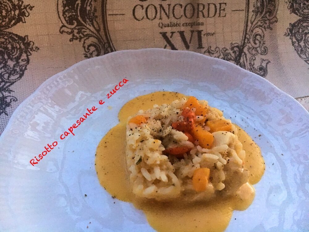 Risotto capesante e zucca