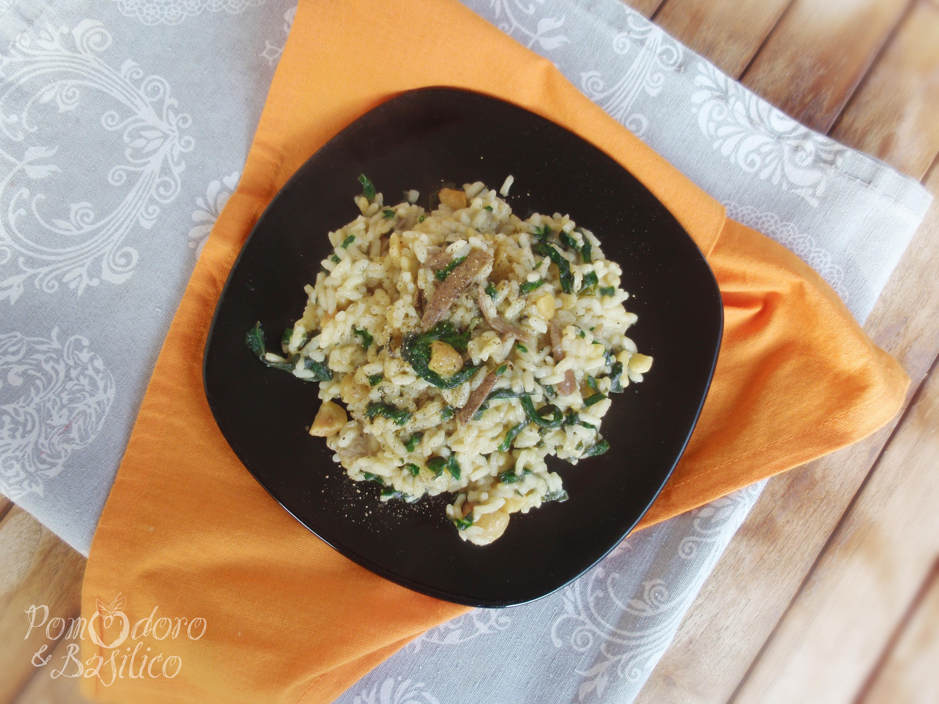 Risotto cavolo nero e castagne