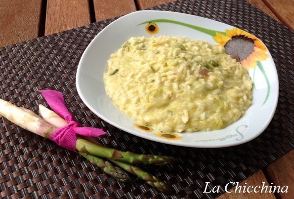 Risotto con asparagi e maccagno