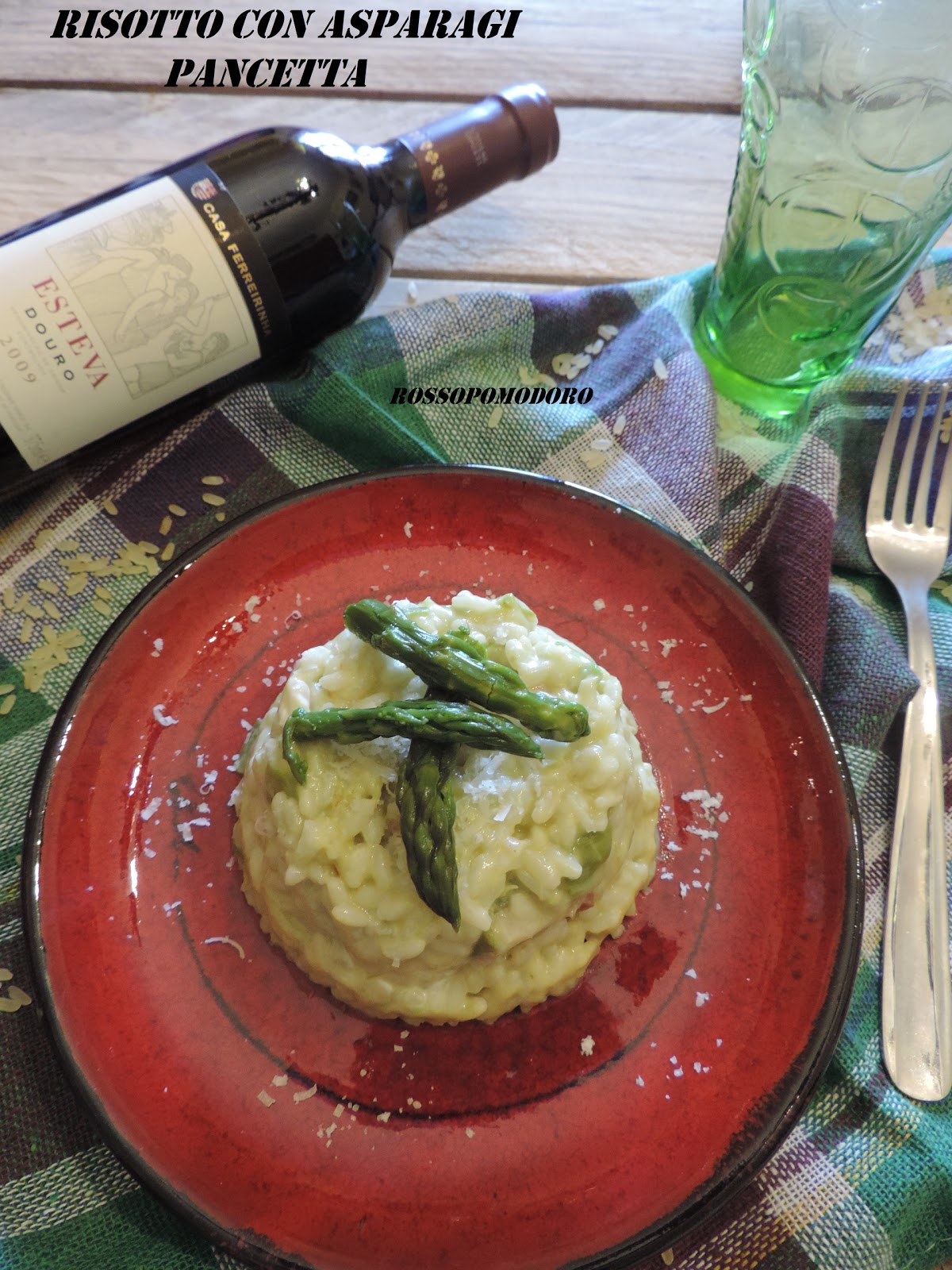 Risotto con asparagi e pancetta