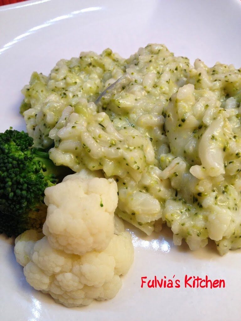 Risotto con broccoli, cavolfiore e gorgonzola