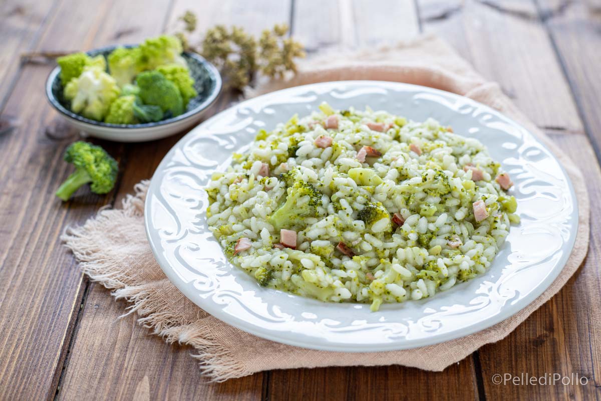 Risotto con broccoli e speck