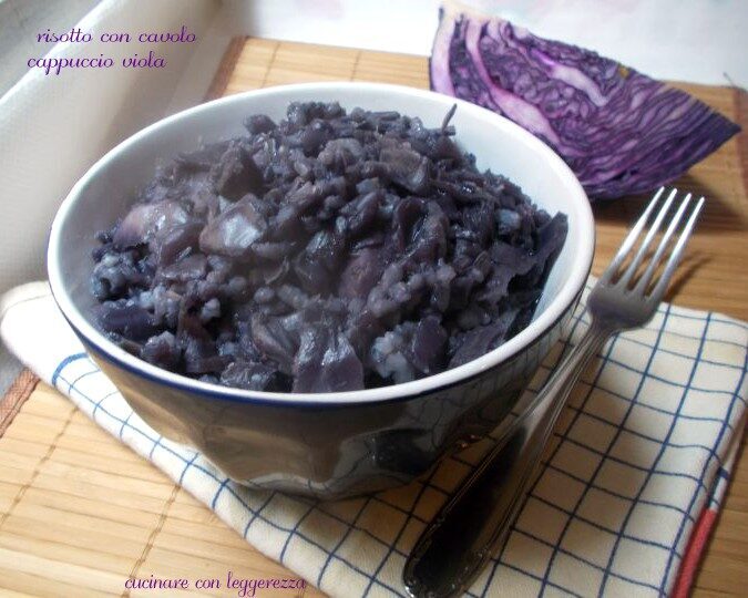 Risotto con cavolo cappuccio viola