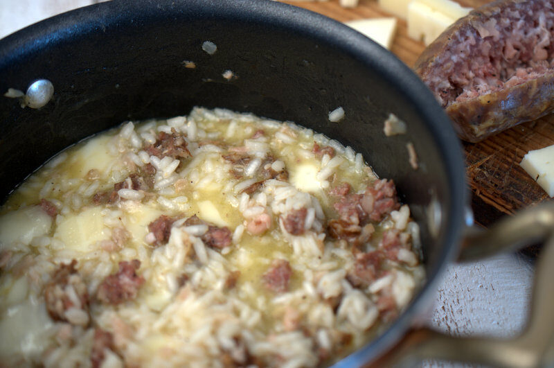 Risotto con ciuiga e casolet