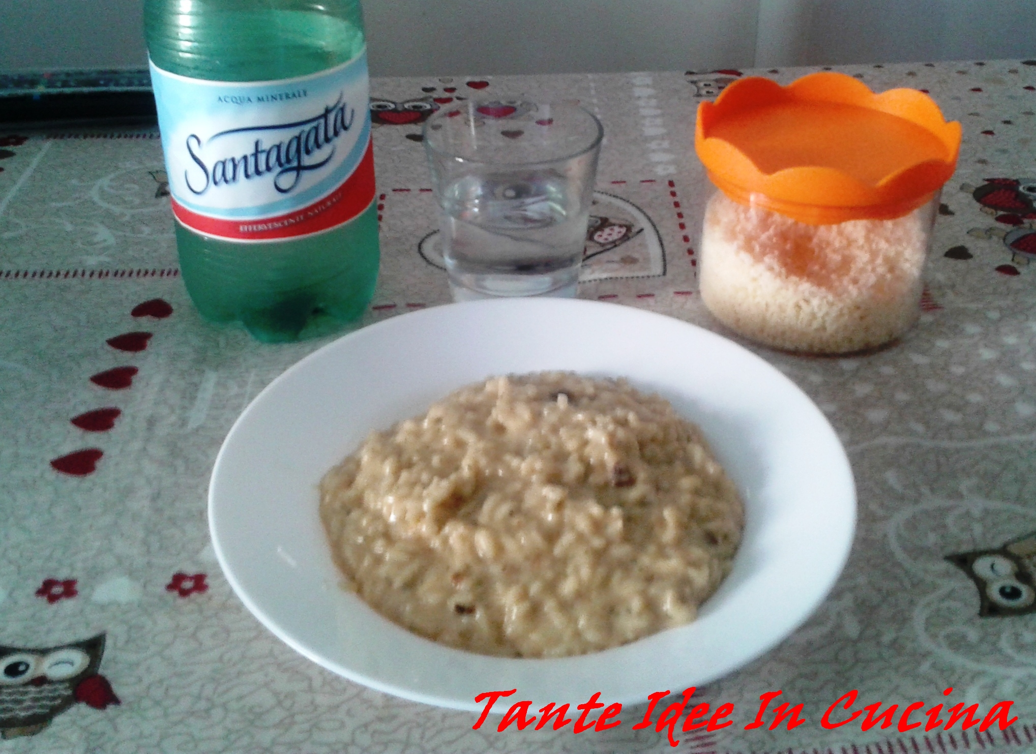 Risotto con crema ai funghi porcini