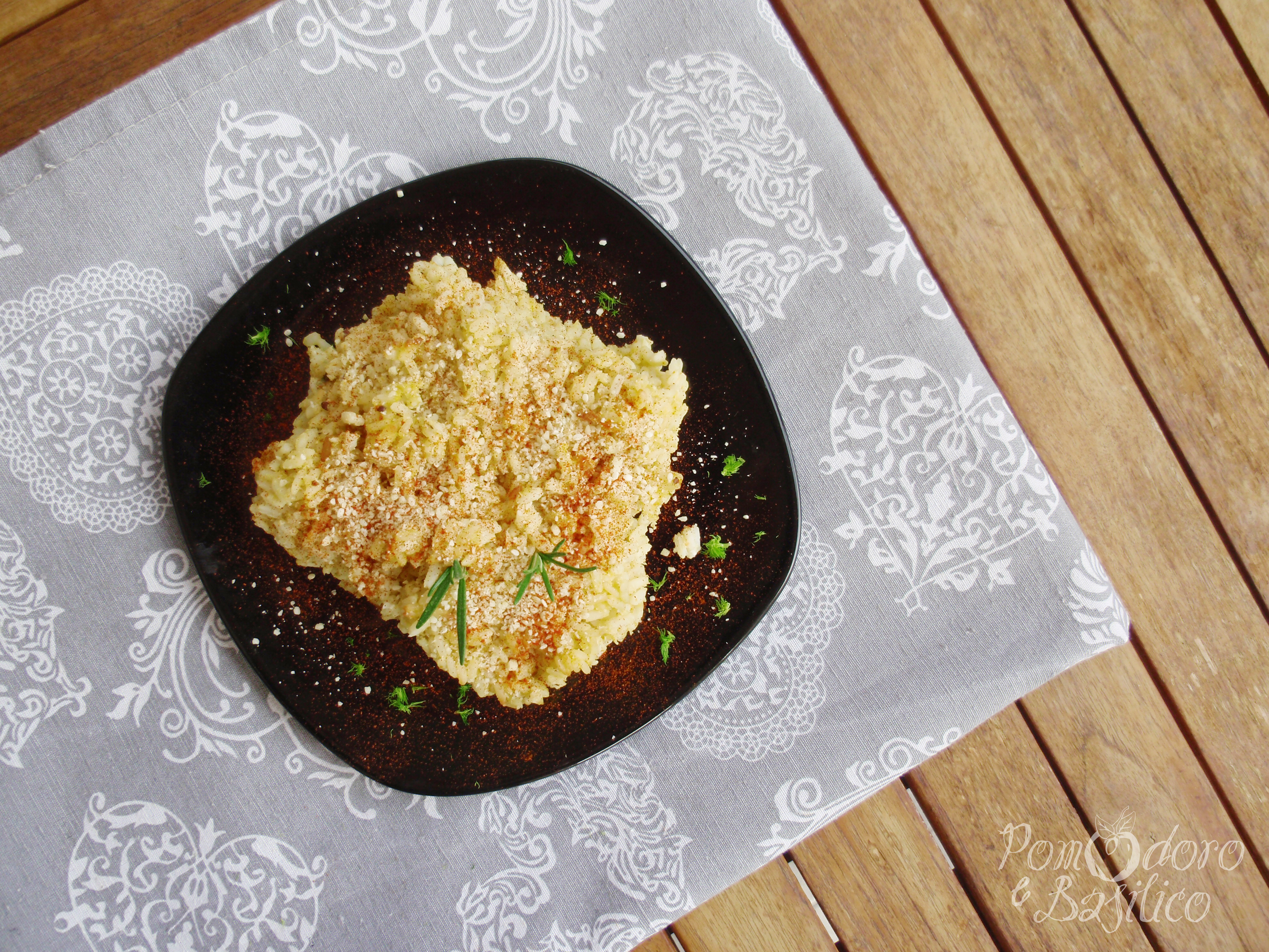 Risotto con crema di finocchi al forno
