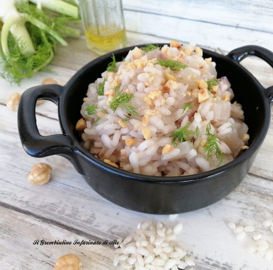 Risotto con finocchi e nocciole