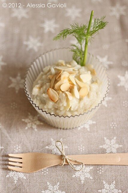 Risotto con finocchi, roquefort e mandorle…merry xmas!