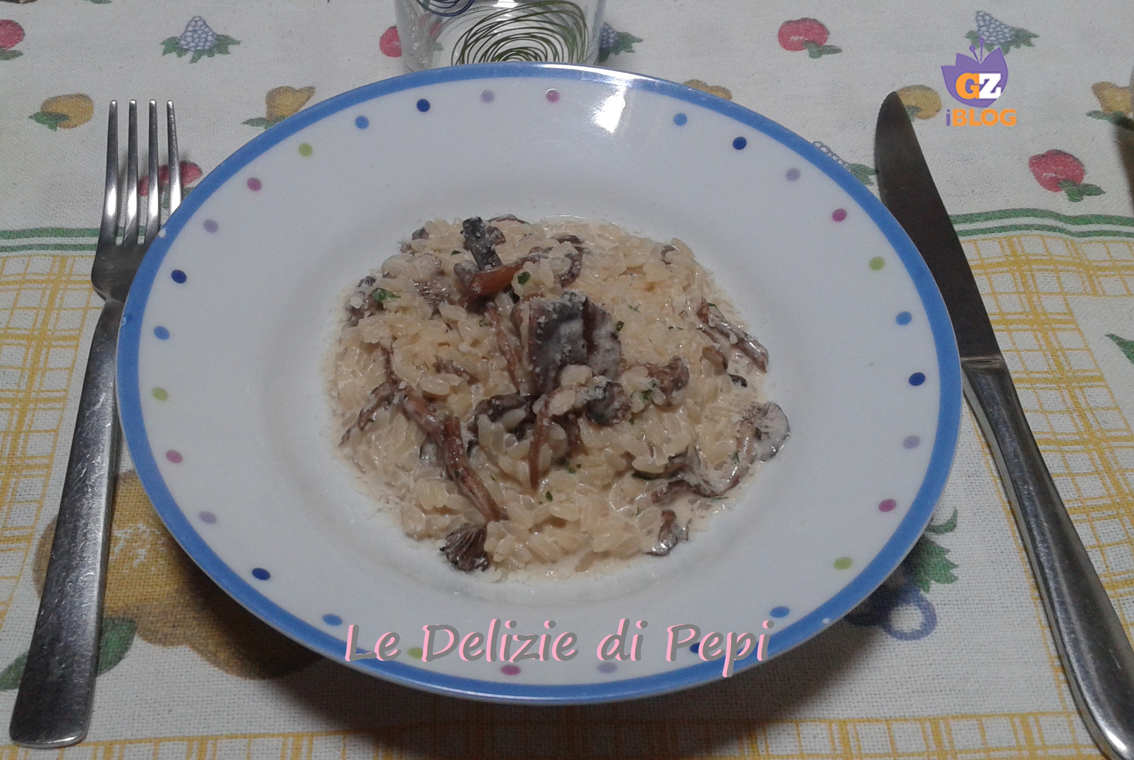 Risotto con funghi e panna