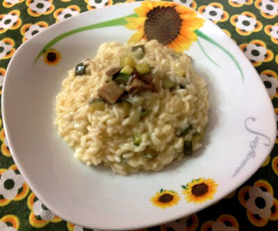 Risotto con funghi e zucchine
