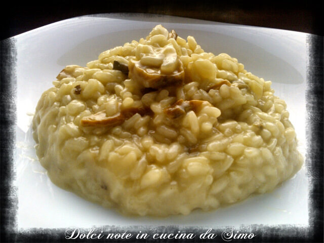 Risotto con funghi porcini freschi