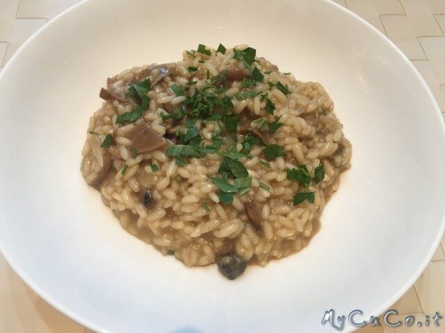 Risotto con funghi porcini secchi con il companion moulinex