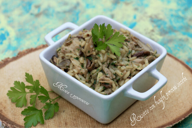 Risotto con funghi porcini secchi