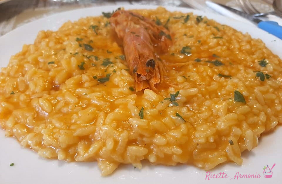 Risotto con gamberoni