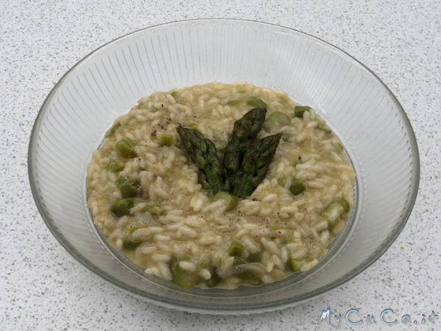 Risotto con gli asparagi con companion moulinex