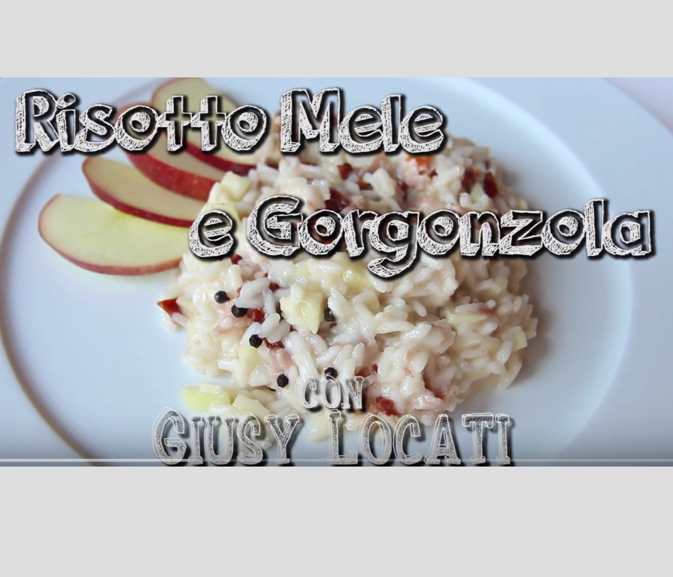 Risotto con gorgonzola e mele del trentino – il mio cooking show per vinitaly and the city