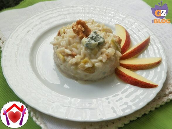 Risotto con gorgonzola, noci e mele