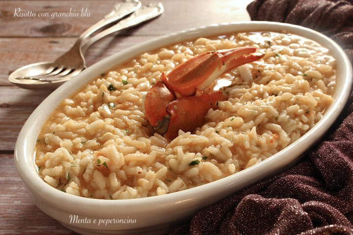 Risotto con granchio blu