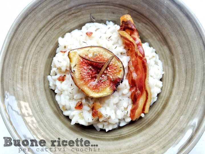 Risotto con i fichi e pancetta