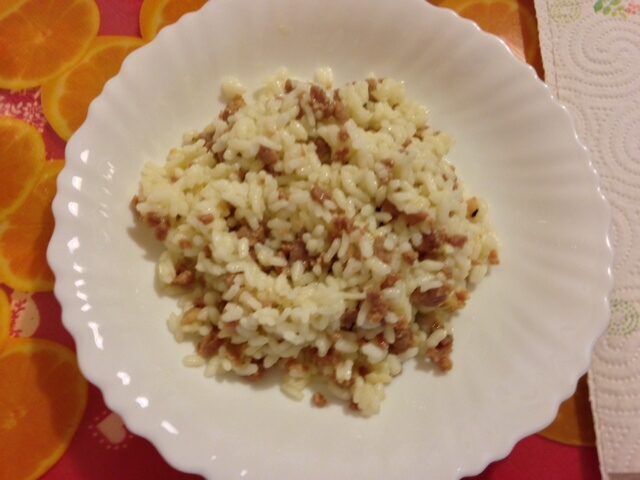 Risotto con la salsiccia