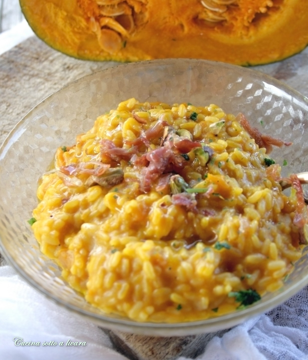 Risotto con la zucca , pecorino , e….