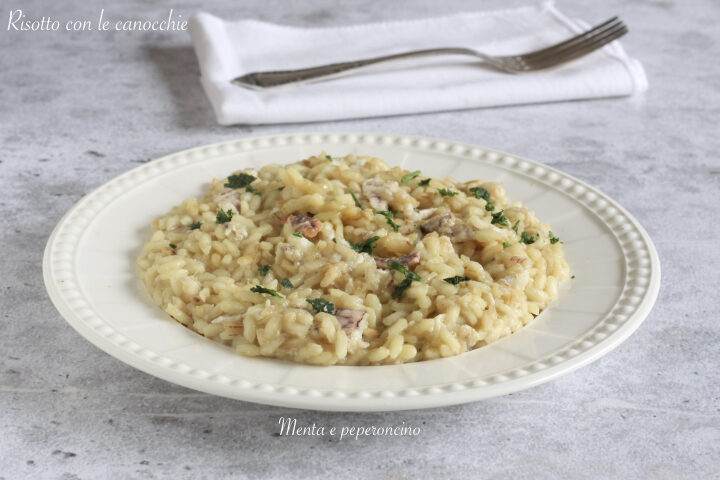 Risotto con le canocchie
