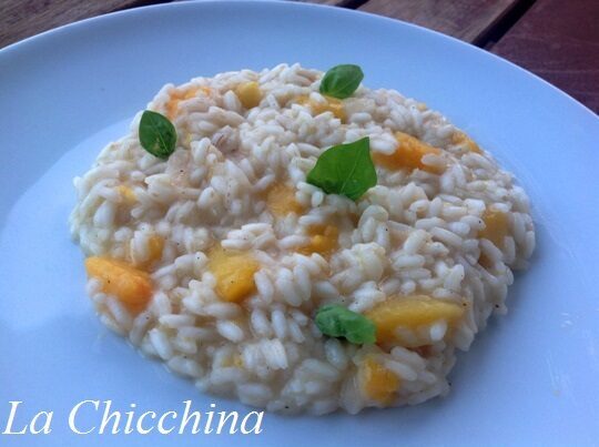 Risotto con le pesche