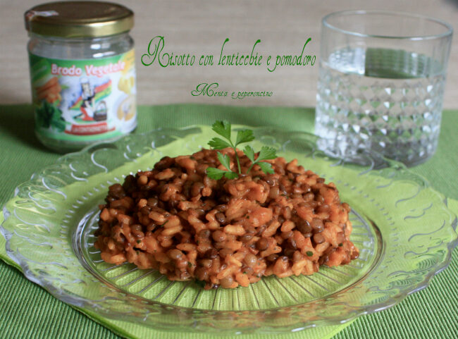 Risotto con lenticchie e pomodoro