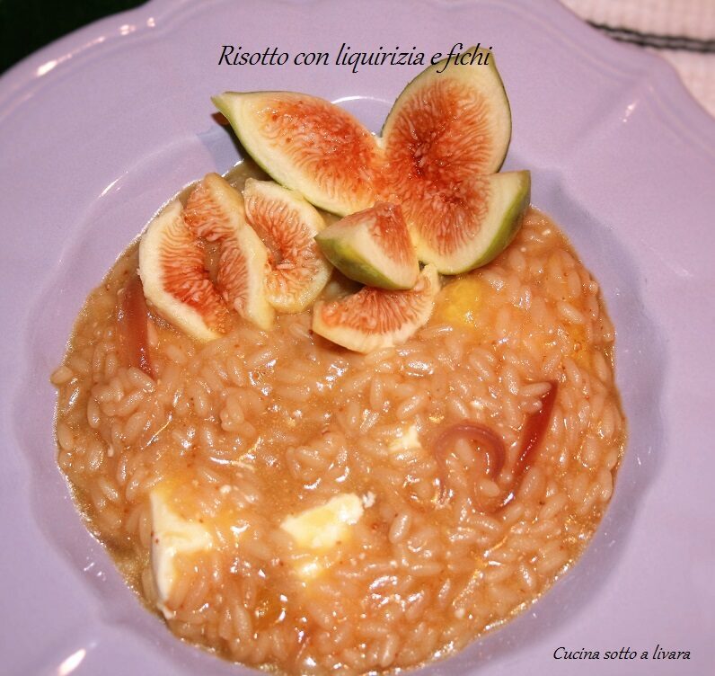 Risotto con liquirizia e fichi