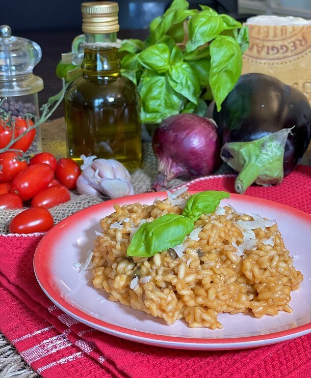 Risotto con melanzane alla norma