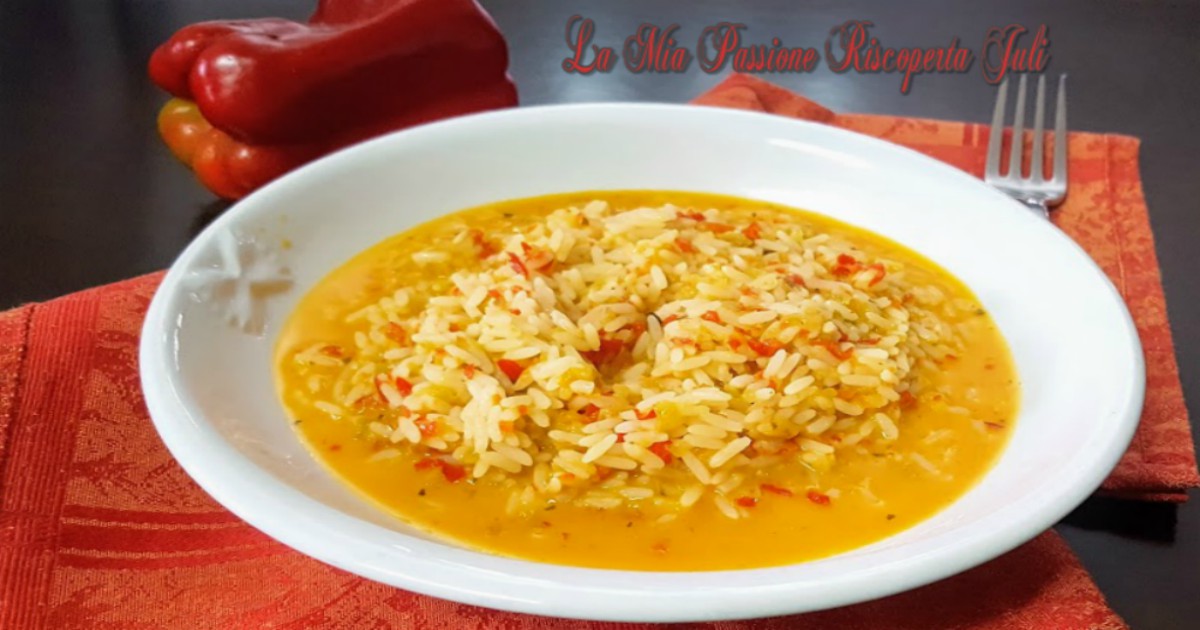 Risotto con peperone rosso