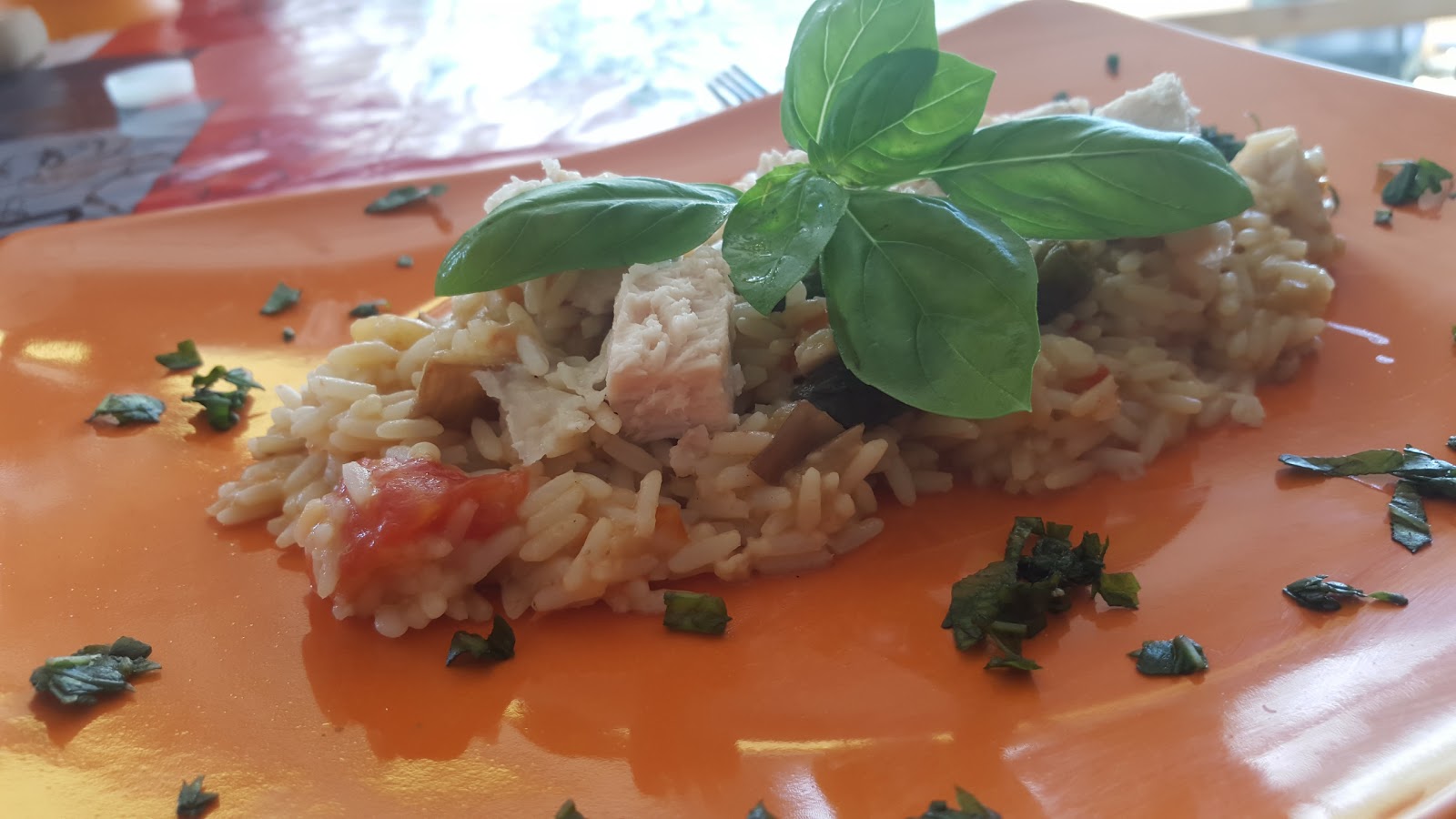 Risotto con pesce spada e melanzane sfumato al greco di tufo d.o.c.g.