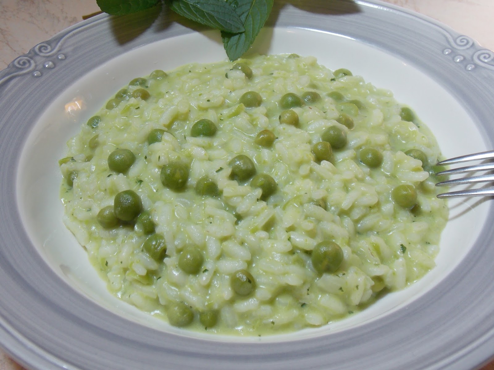 Risotto con piselli e menta