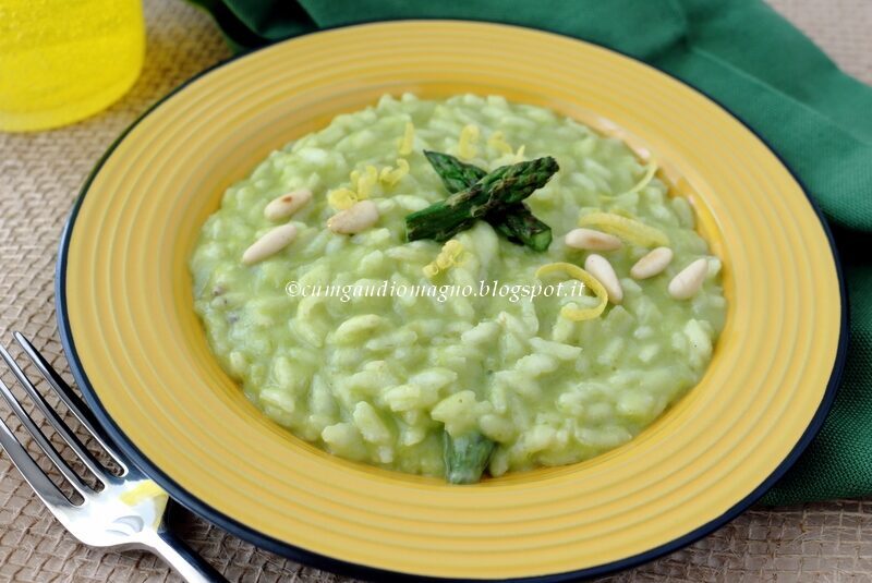 Risotto con provolone, pinoli, limone… e peppino, l’asparago dell’agro pontino!