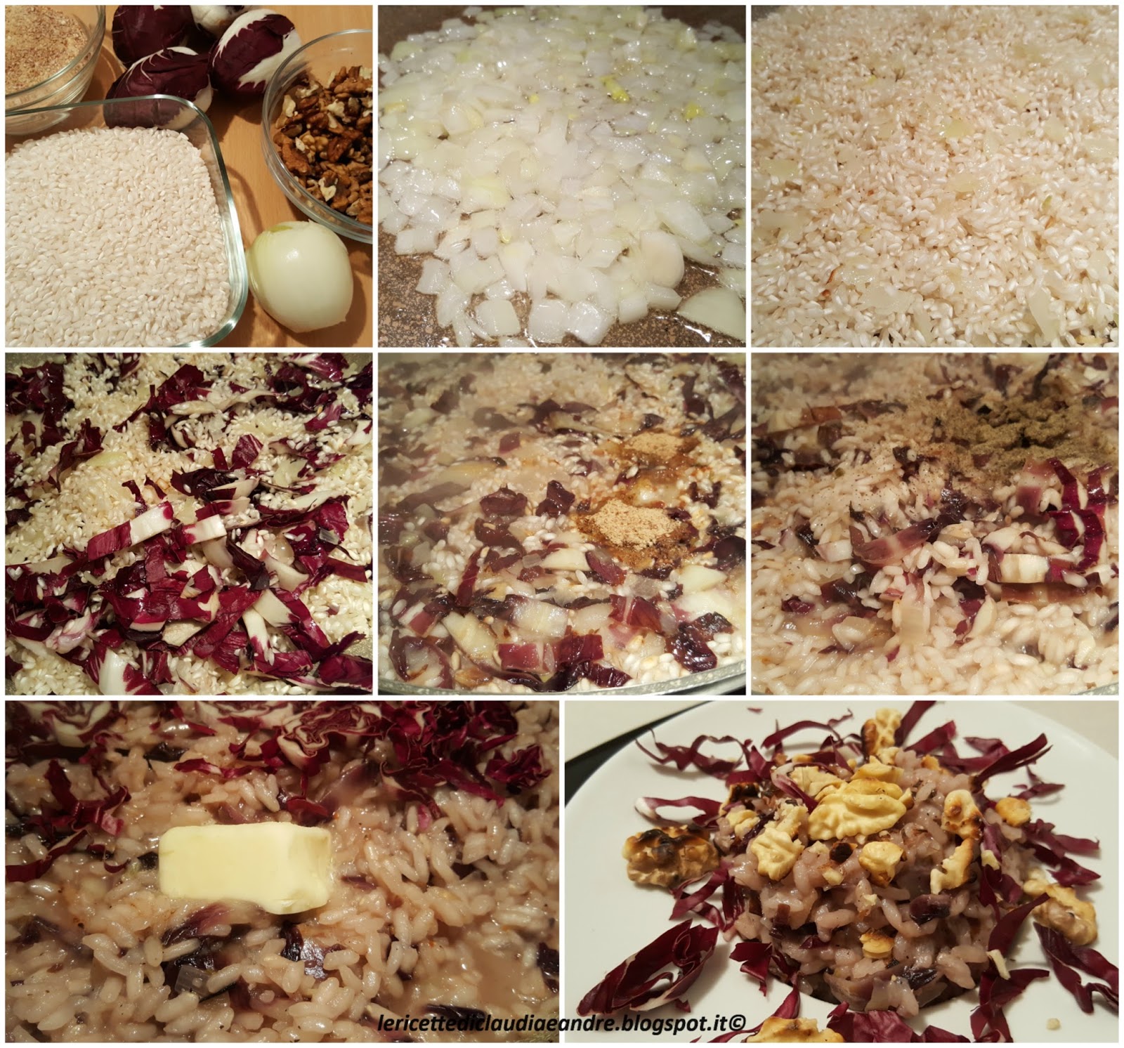 Risotto con radicchio e noci