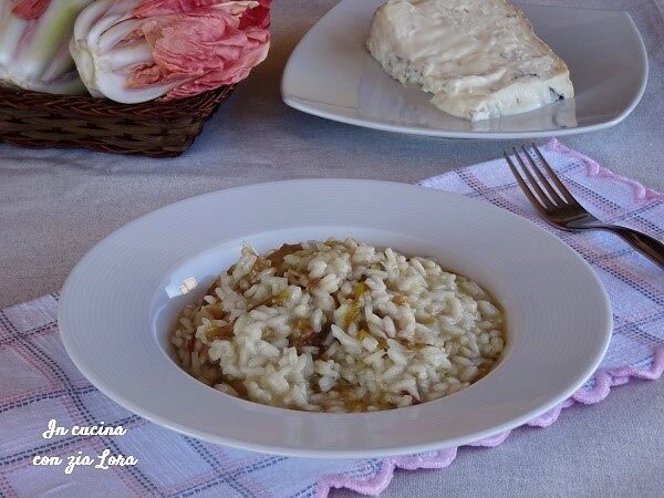 Risotto con radicchio rosa e gorgonzola