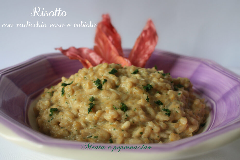 Risotto con radicchio rosa e robiola