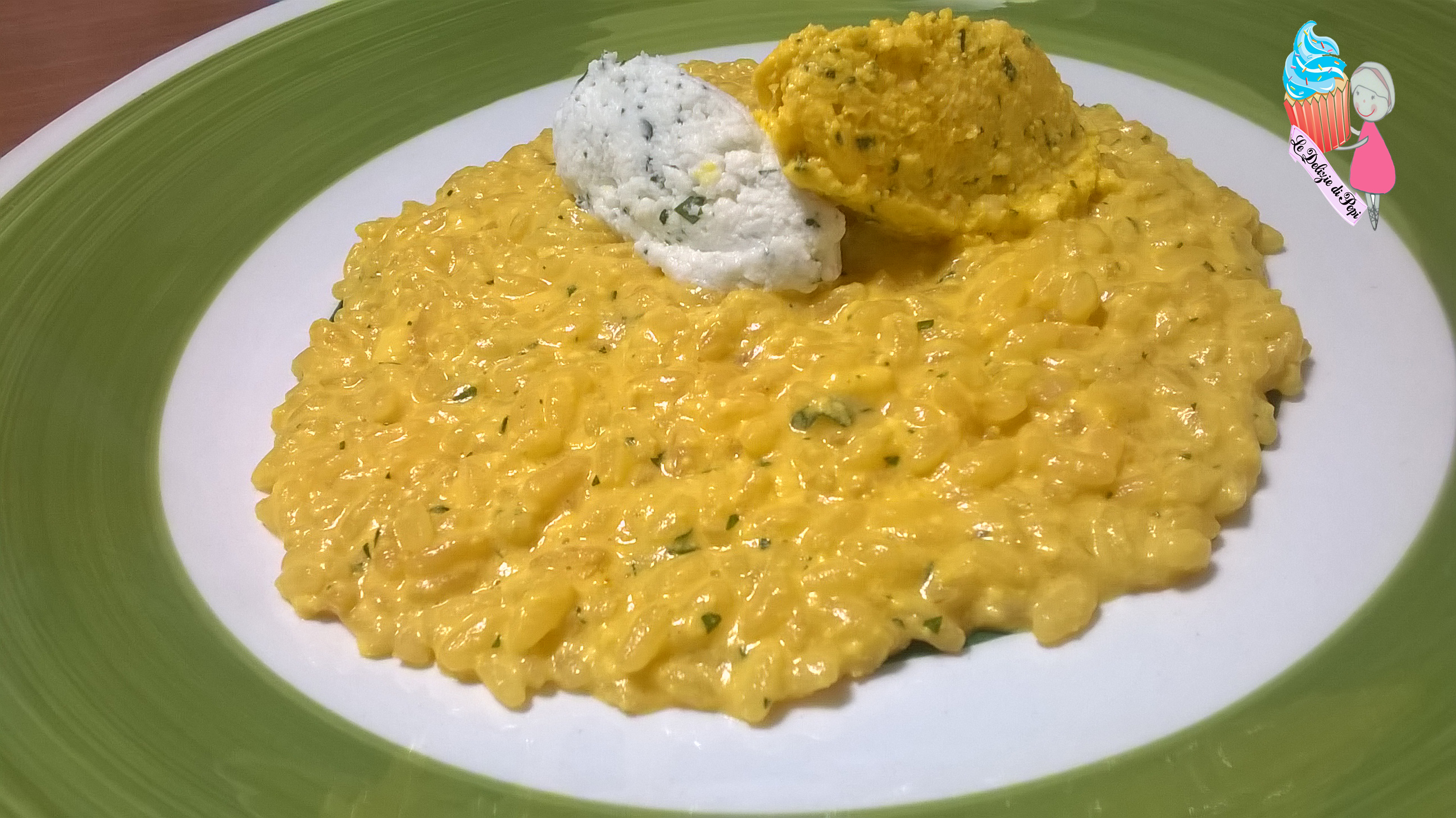 Risotto con ricotta e zafferano
