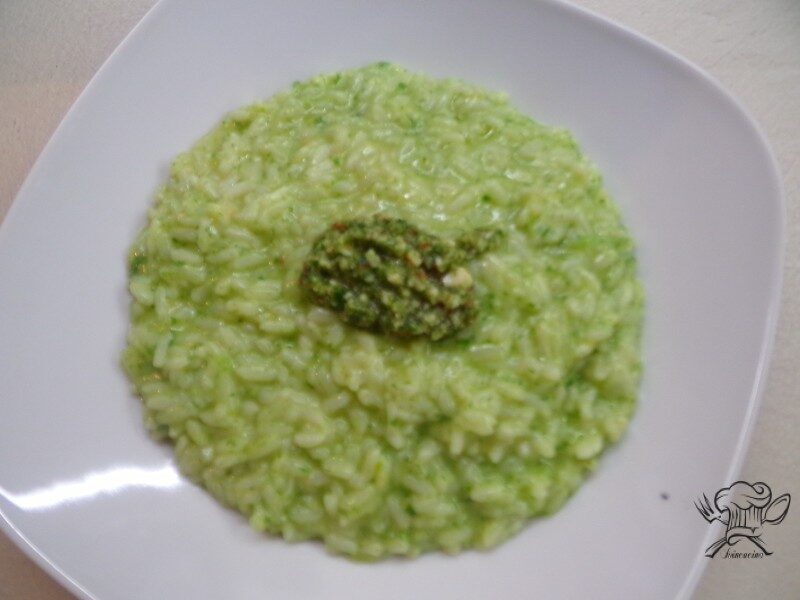 Risotto con rucola e caprino