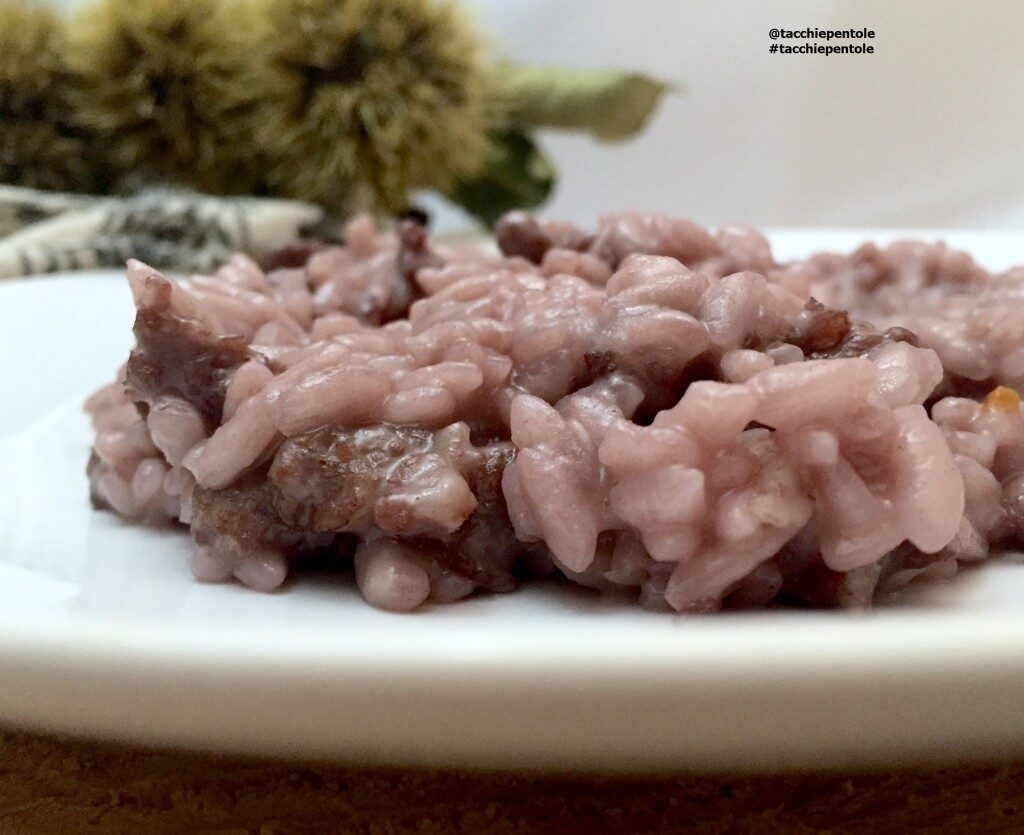 Risotto con salsiccia e vino rosso sassella #valtellinataste