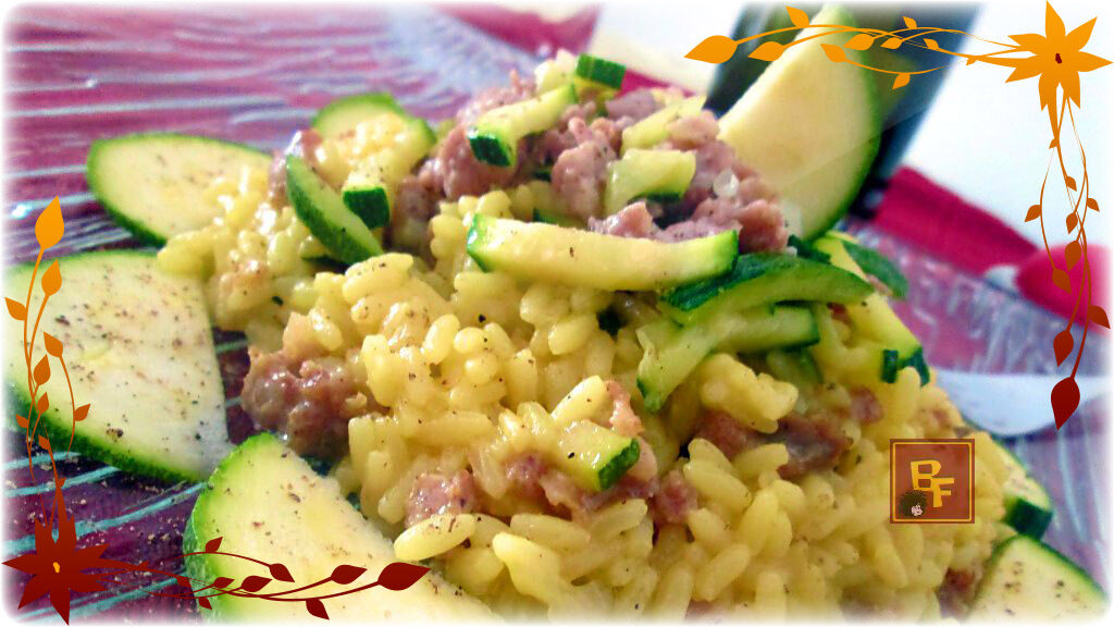 Risotto con salsiccia e zucchine