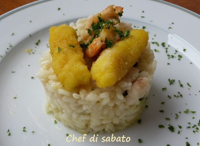 Risotto con scorfano e zucchine
