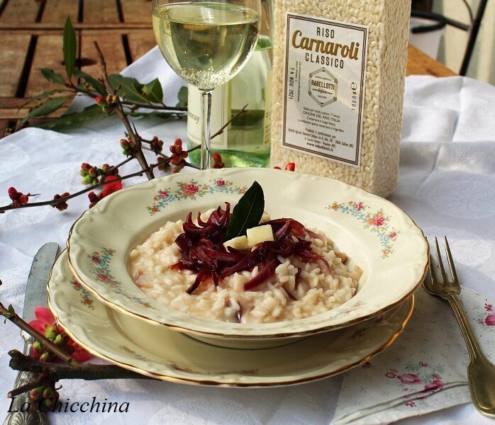 Risotto con taleggio e cipolle caramellate
