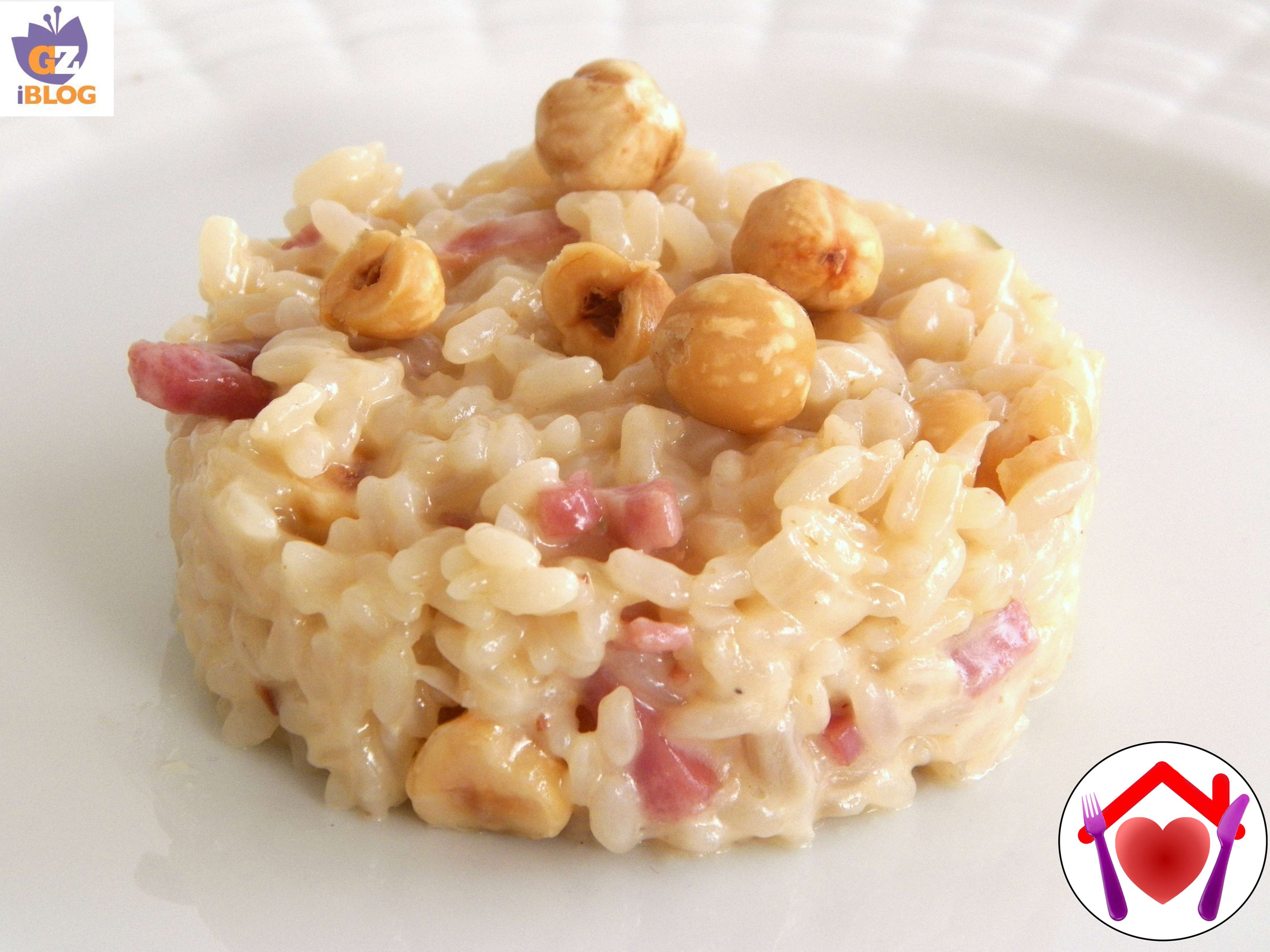 Risotto con taleggio, speck e nocciole