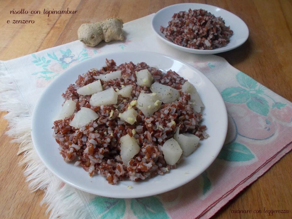 Risotto con topinambur e zenzero