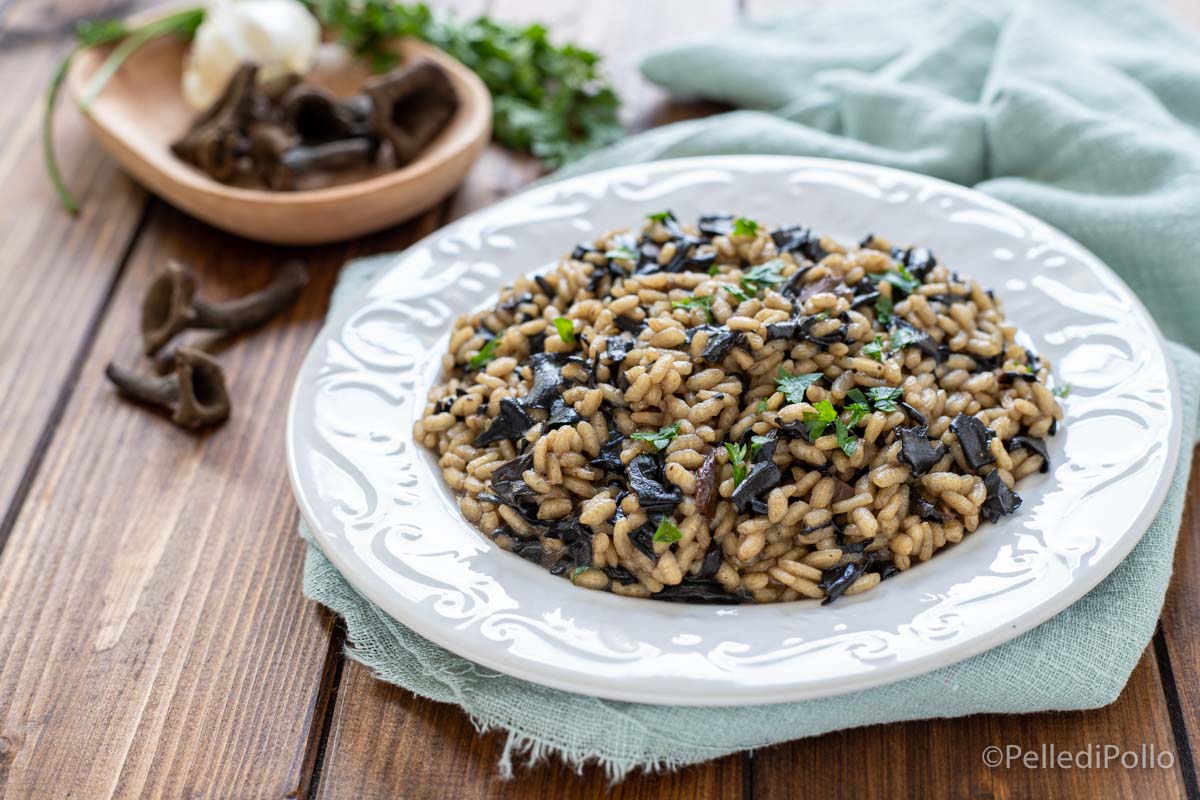 Risotto con trombette dei morti