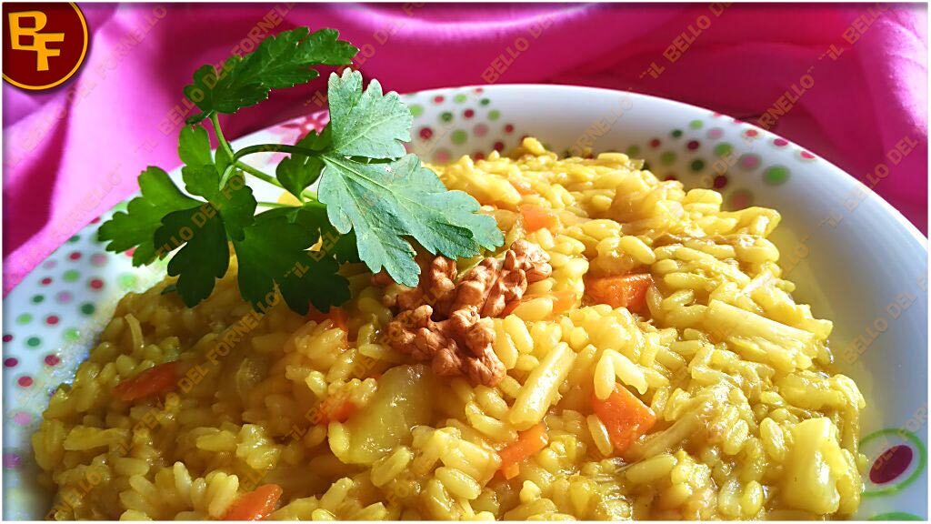 Risotto con verza e curcuma