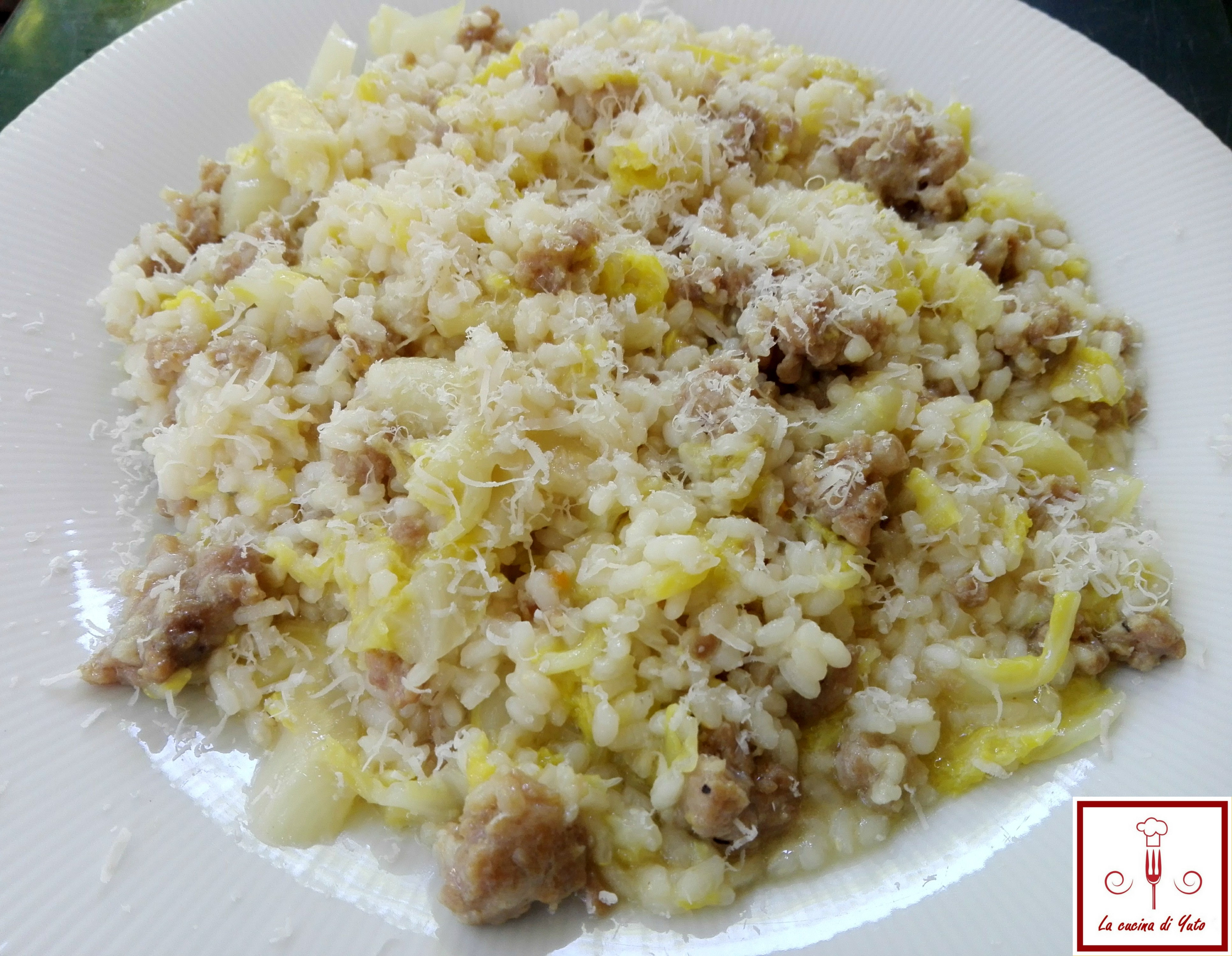 Risotto con verza e salsiccia
